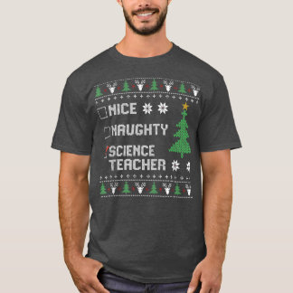 ナイスサイエンスいけな先生醜いクリスマス汗 Tシャツ