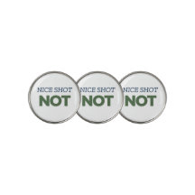 「ナイスショット…Not」ゴルフおもしろいボールマーカー | ペルフェック