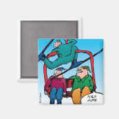 ナイスジャンプスキーヤーマンガマグネット マグネット (正面/裏面)