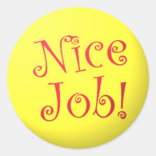 ナイスジョブ！シール ラウンドシール (正面)