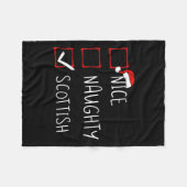 ナイススコティいけなットクリスマスコットランド伝統 フリースブランケット (正面(横))