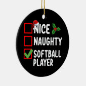 ナイスソフトボいけなールプレイヤーのクリスマスリスト セラミックオーナメント (右)