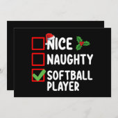 ナイスソフトボいけなールプレイヤーのクリスマスリスト 招待状 (正面/裏面)