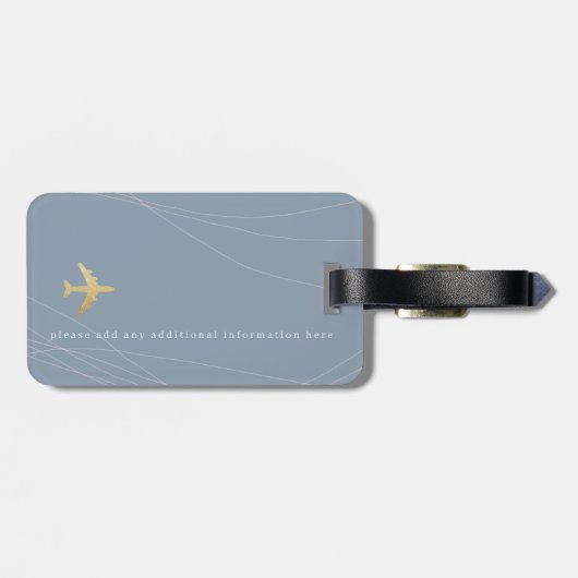 ナイスダスティブルー旅行荷物タグ名 ラゲッジタグ (裏面横)