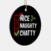 ナイスチャティいけなークリスマスリストファミリーホリデー セラミックオーナメント (右)