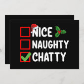 ナイスチャティいけなークリスマスリストファミリーホリデー 招待状 (正面/裏面)