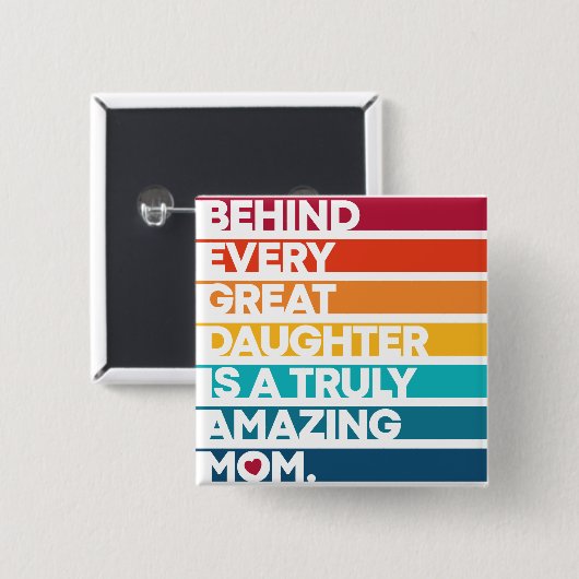 ナイスデザイン表現文字母の日 缶バッジ (正面&裏面)