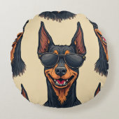 ナイスドバーマンクッション ラウンドクッション (正面)