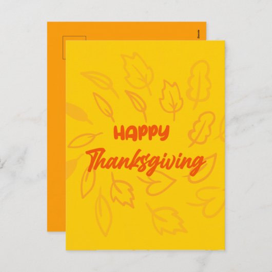 ナイスハッピーサンクスギビング離れwith秋 シーズンポストカード (正面/裏面)