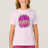 ナイスハッピー感謝祭タイポグラフィ Tシャツ (正面)