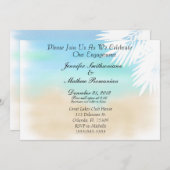 ナイスビーチシーンテーマ婚約パーティ 招待状 (正面/裏面)