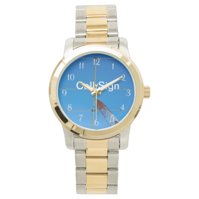 ナイスビームアンテナとコールサイン 腕時計 (正面)