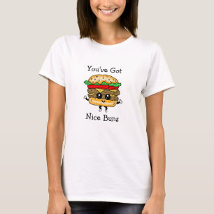 ナイスブンハンバーガーフードパおもしろいン Tシャツ