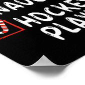 ナイスホッケーいけなプレーヤークリスマスサンタハットボーイ ポスター (角)