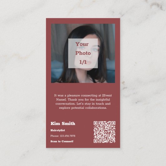 ナイスミーティングユー美容師ありがとう 名刺 (裏面)