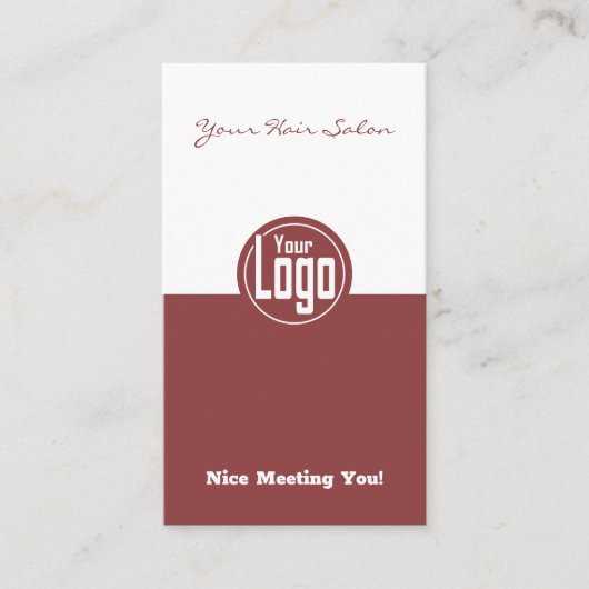 ナイスミーティングユー美容師ありがとう 名刺 (正面)