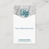 ナイスミーティングユー – Life Coach Companyティール(緑がかった色) 名刺 (正面)