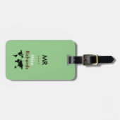 ナイスモノグラム世界旅行セージ ラゲッジタグ (正面横)
