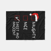 ナイスリいけなスト甘い無垢クリスマスメンズ女性Ch フリースブランケット (正面(横))