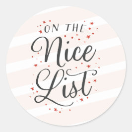ナイスリストのクリスマス封筒ステッカーとギフトタグ ラウンドシール