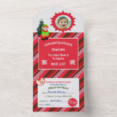 ナイスリストサンタオフィシャル証明書可愛いノベルティ オールインワン招待状 (内側)