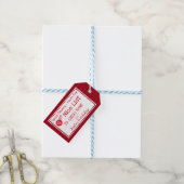 ナイスリストパーソナライズされたサンタメッセージギフトラベル ギフトタグ (より糸つき)