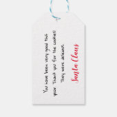 ナイスリストパーソナライズされたサンタメッセージギフトラベル ギフトタグ (裏面)