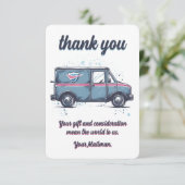 ナイスレター配送業者メールマン郵便配送業者 サンキューカード (スタンド正面)