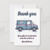 ナイスレター配送業者メールマン郵便配送業者 サンキューカード (正面)