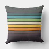 ナイスレトロカラフルストライプのパターン クッション (裏面)