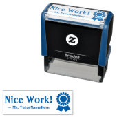 「ナイスワーク!」 +学校先生名ラバースタンプ セルフインキングスタンプ (インサイチュ)