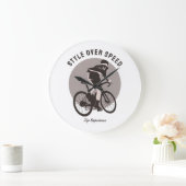 ナイス自転車デザイン-スタイルオーバースピード ラージ壁時計 (ホーム)