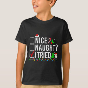 ナイス な いたずらっ子 クリスマス パジャマ 面白い クリスマス Tシャツ