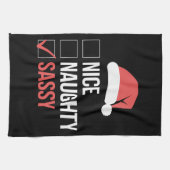 ナイス な ノーティー な サシー クリスマス リスト キッチンタオル (横)