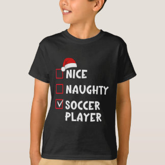 ナイス な 悪い サッカー プレーヤー おもしろい クリスマス リスト Tシャツ