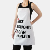 ナイス なughty 僕には説明できる クリスマス リスト サンタ エプロン (インサイチュ)