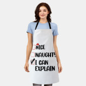 ナイス なughty 僕には説明できる クリスマス リスト サンタ エプロン (着用した状態)