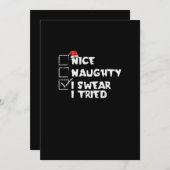 ナイス・ノーティー・ベストを尽くした ホリデーハムア シーズンカード (正面/裏面)