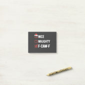 ナイス ノーティー F カウ F 面白い サンタ ノーティー ポストイット (デスク上)