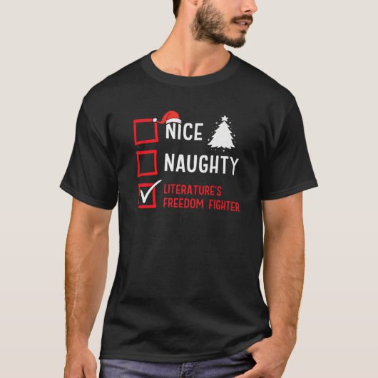 ナイス・ノーティ・リテラチャーズの自由の戦士クリスマス Tシャツ (正面)