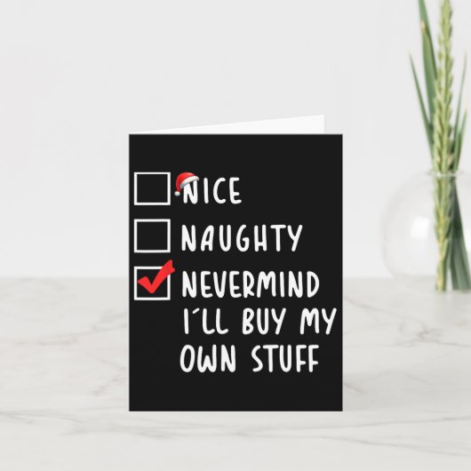 ナイス・ノーティ・気にしない 自分で買うからクリス カード (正面)