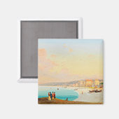 ナイス、ビーチのビューからQuai du Midi、マグネット マグネット (正面/裏面)