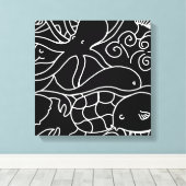 ナイター・スイミング キャンバスプリント (インサイチュ (ウッドフロア))