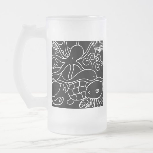 ナイター・スイミング フロストグラスビールジョッキ (左)