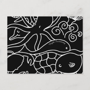 ナイター・スイミング ポストカード