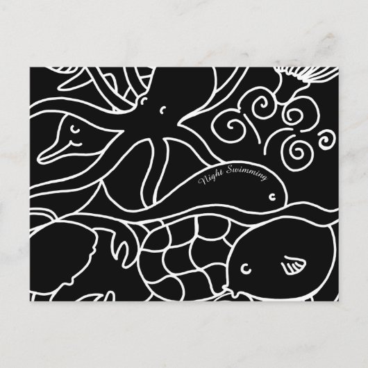 ナイター・スイミング ポストカード (正面)