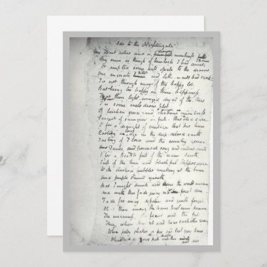 ナイチンゲールに対するケアツの聖歌自筆証書 (正面/裏面)