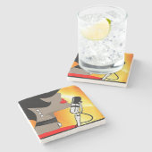 ナイチンゲールの大理石のコースター、テーマ音楽 ストーンコースター (横)