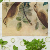 ナイチンゲールを持つシャクヤク キッチンタオル (折り畳み)