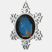 ナイチンゲールソング スノーフレークピューターオーナメント (右)